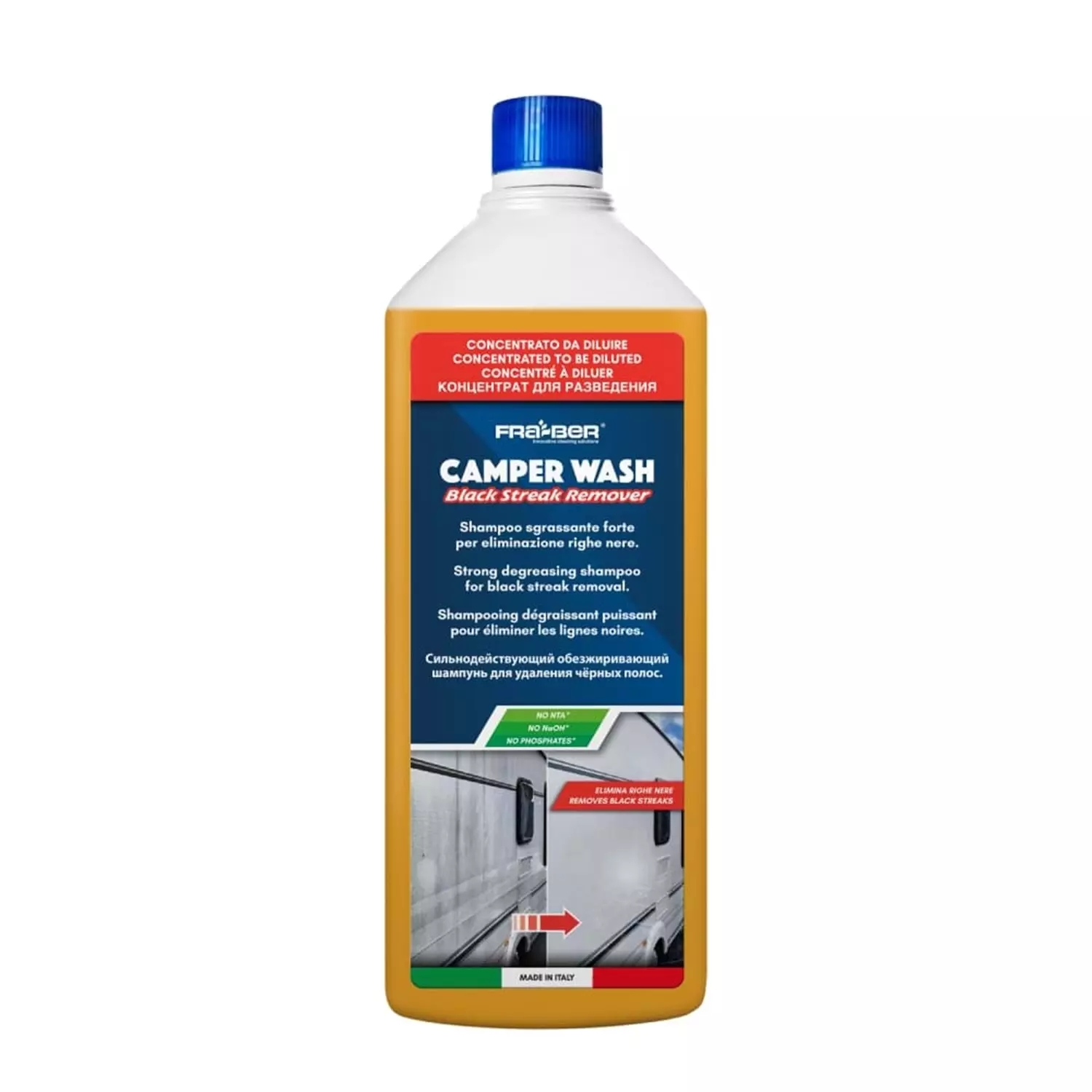 FRA-BER Camper Wash Karavan Şampuanı Siyah Leke Giderici Konsantre - 1000 ml