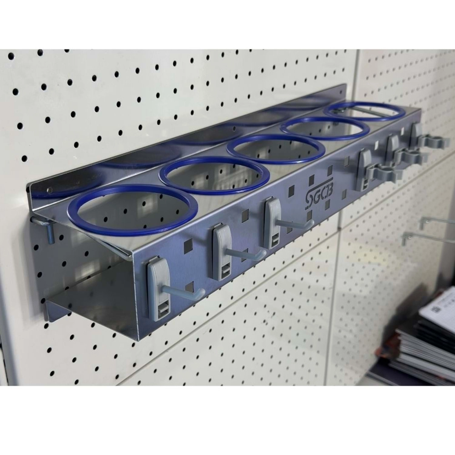 SGCB Çok İşlevli Pasta Cila ve Fırça Duvar Standı Paslanmaz Çelik (5 Gözlü Askılı) –Araç Tutucu