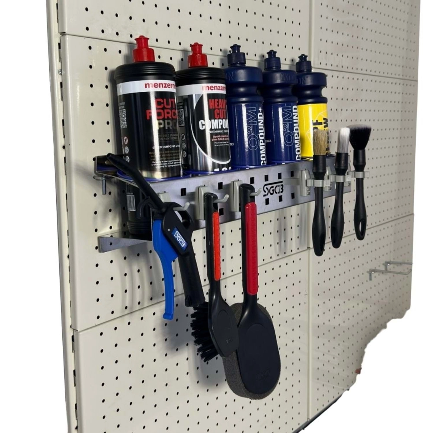 SGCB Çok İşlevli Pasta Cila ve Fırça Duvar Standı Paslanmaz Çelik (5 Gözlü Askılı) –Araç Tutucu