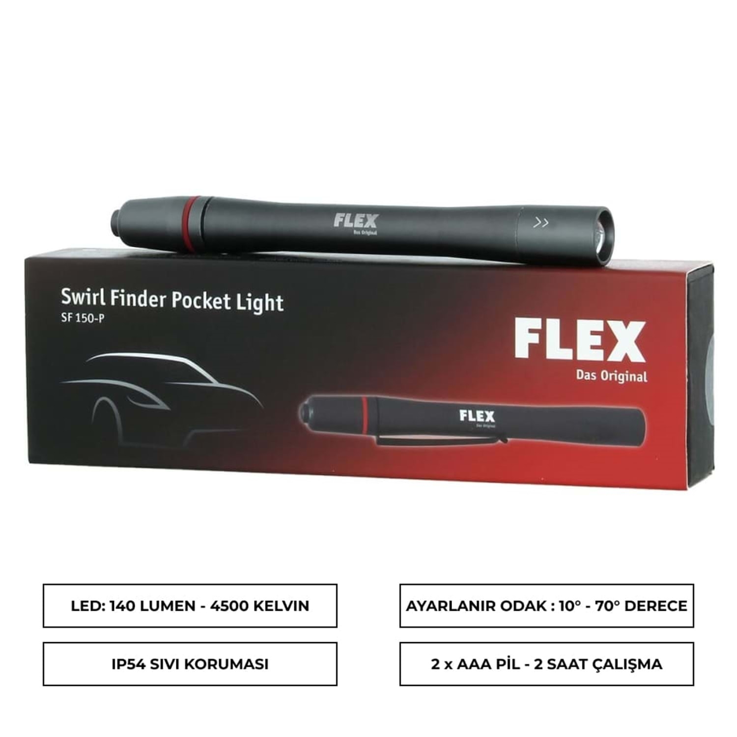 FLEX%20SF%20150-P%20LED%20Detailing%20El%20Cep%20Feneri%20140%20Lümen%20-%20Kalem%20Tipi%20Kontrol%20Işık