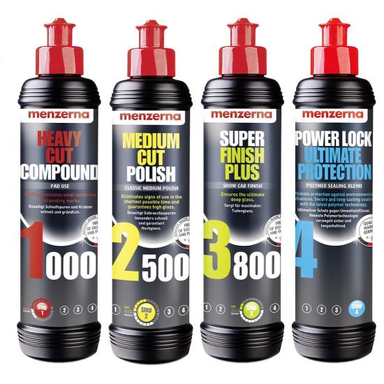 Menzerna 1000-2500-3800-Power Lock  SET 250 ml