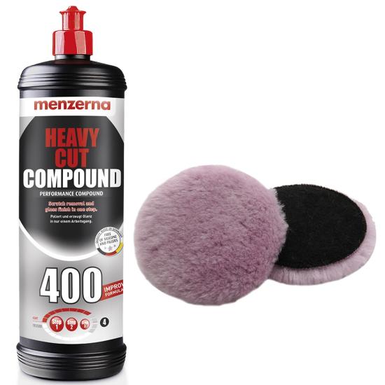 Menzerna Yeni 400 Heavy Cut Compound Ağır Çizik Giderici Kalın Pasta 1 Lt + Vip keçe